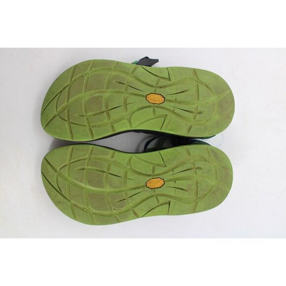 Chacos Hiking Sandals ZX2 Vibram Sole Double Strap W6 Yellow Green Blue Toe Loop - Picture 11 of 11